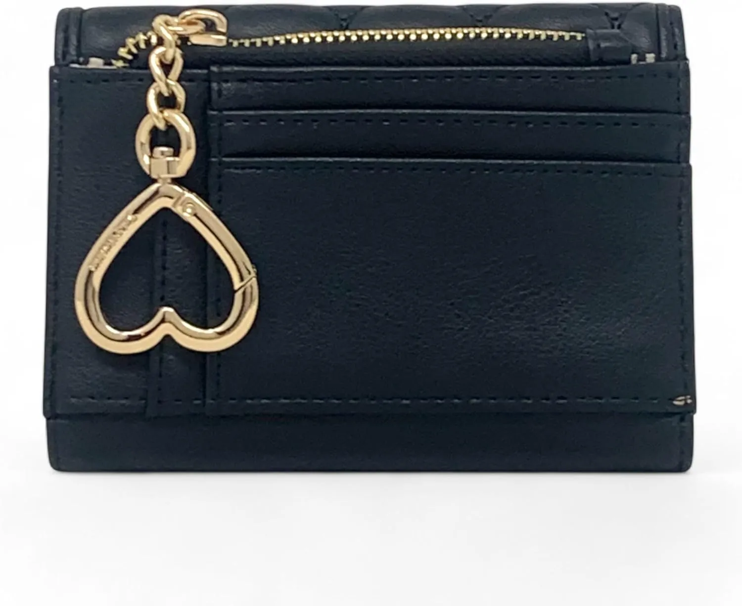 Juicy Couture Women's Double Sided Trifold Wallet with Keyring (Straight from the Heart Liquorice)