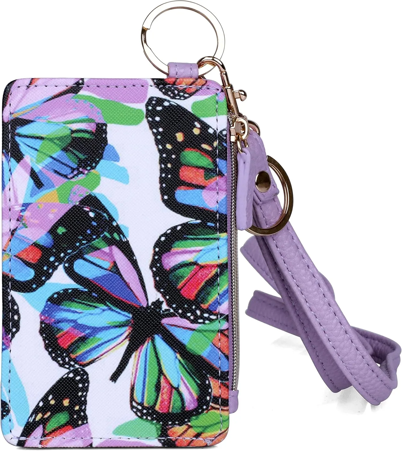 Julia Buxton Butterflies Printed Vegan Leather Everywhere Lanyard