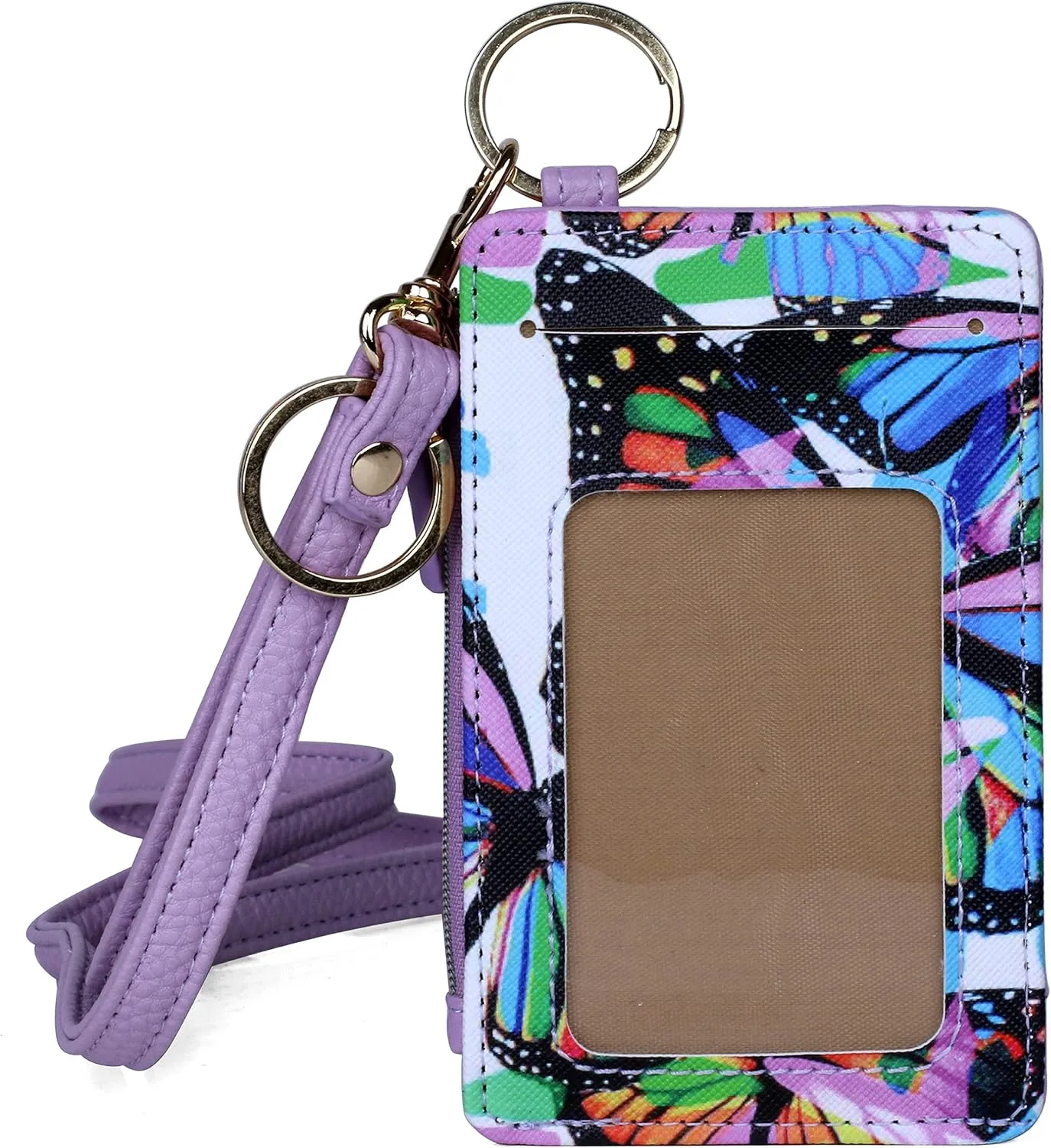 Julia Buxton Butterflies Printed Vegan Leather Everywhere Lanyard