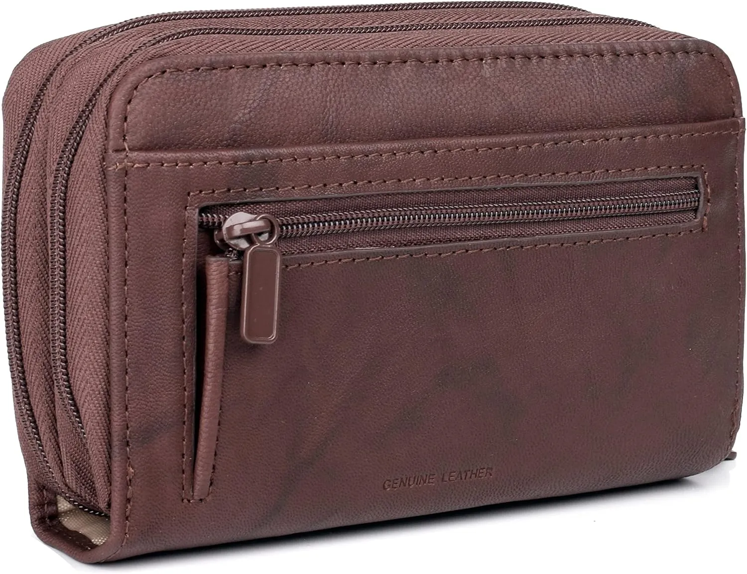 Julia Buxton Heiress Double Zip Organizer® Mahogany
