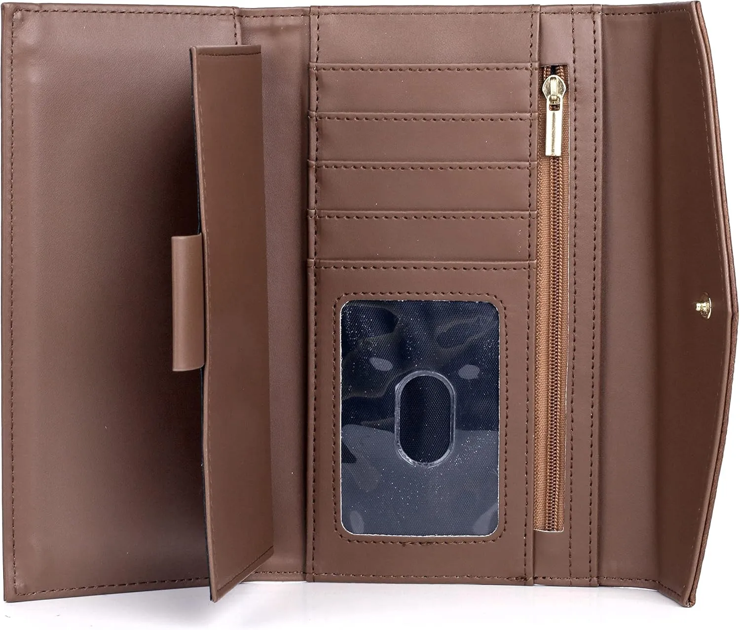 Julia Buxton Tooled Leather Organizer Clutch Wallet