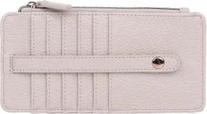 Julia Buxton Vegan Leather Pik-Me-Up® Thin Card Holder White Pepper