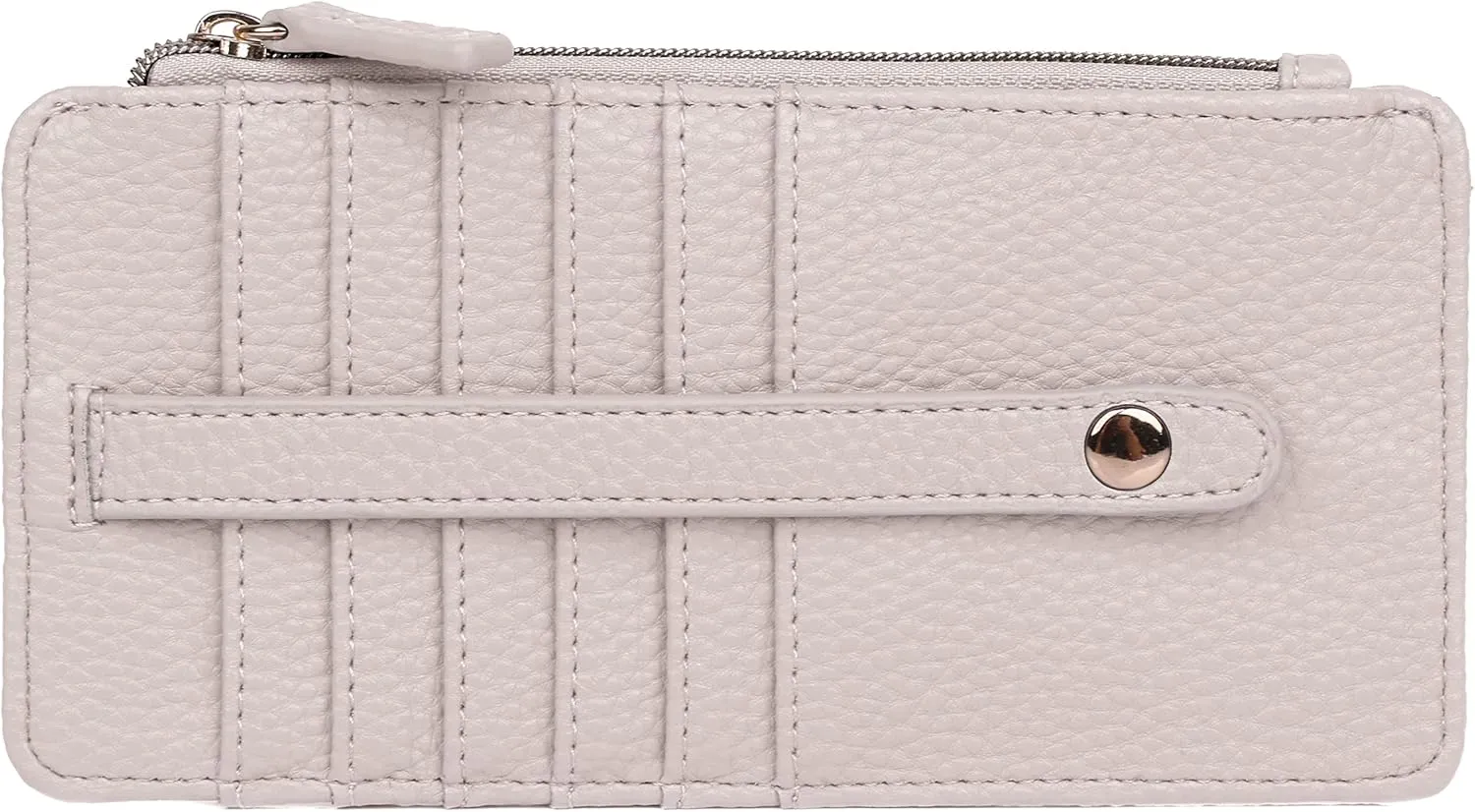 Julia Buxton Vegan Leather Pik-Me-Up® Thin Card Holder White Pepper