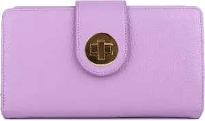 Julia Buxton Vegan Leather Super Wallet Lilac