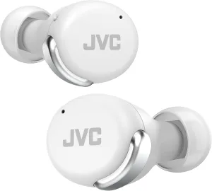 JVC Compact True Wireless Headphones with Active Noise Cancelling, Low-Latency Mode for Gaming and Movies, Bluetooth 5.2, Long Battery Life (up to 21 Hours) - HAA30TW (White), Small