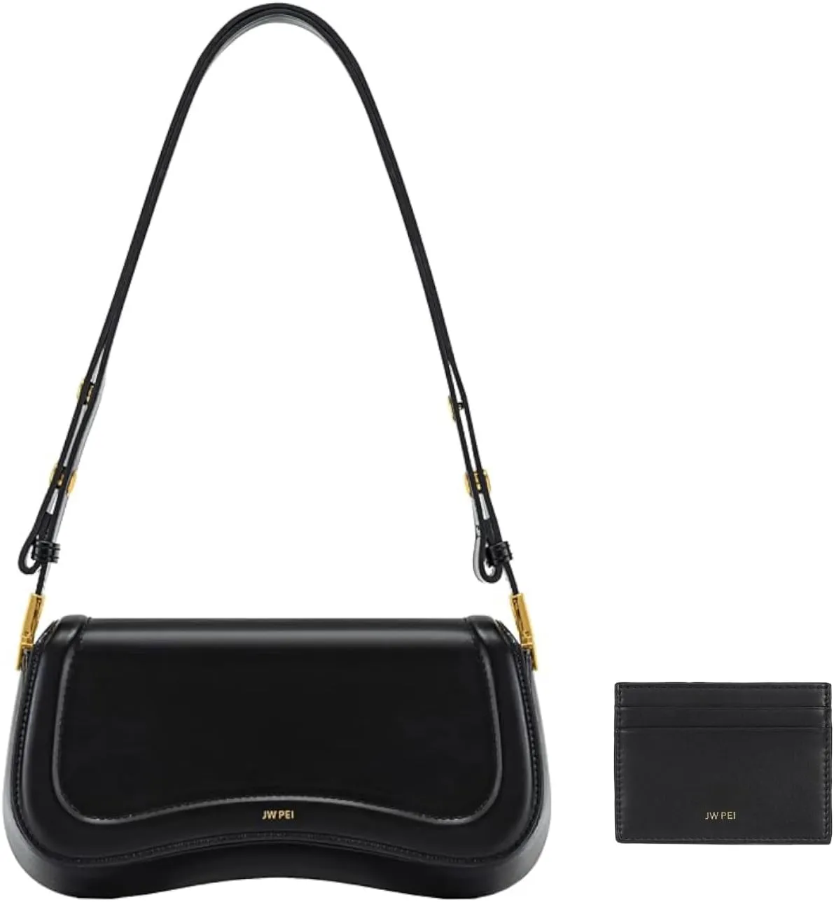 JW PEI Women's Joy Shoulder Bag - Black Card Holder - Black