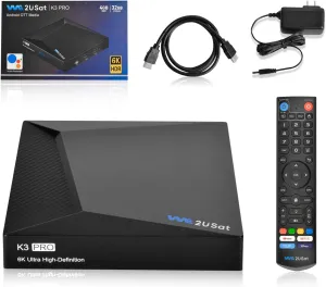 K3 PRO Media Box 6K Ultra HD, Ram 4GB Storage 32GB with Voice Remote, HDMI Cable, 2025 Version5 PRO