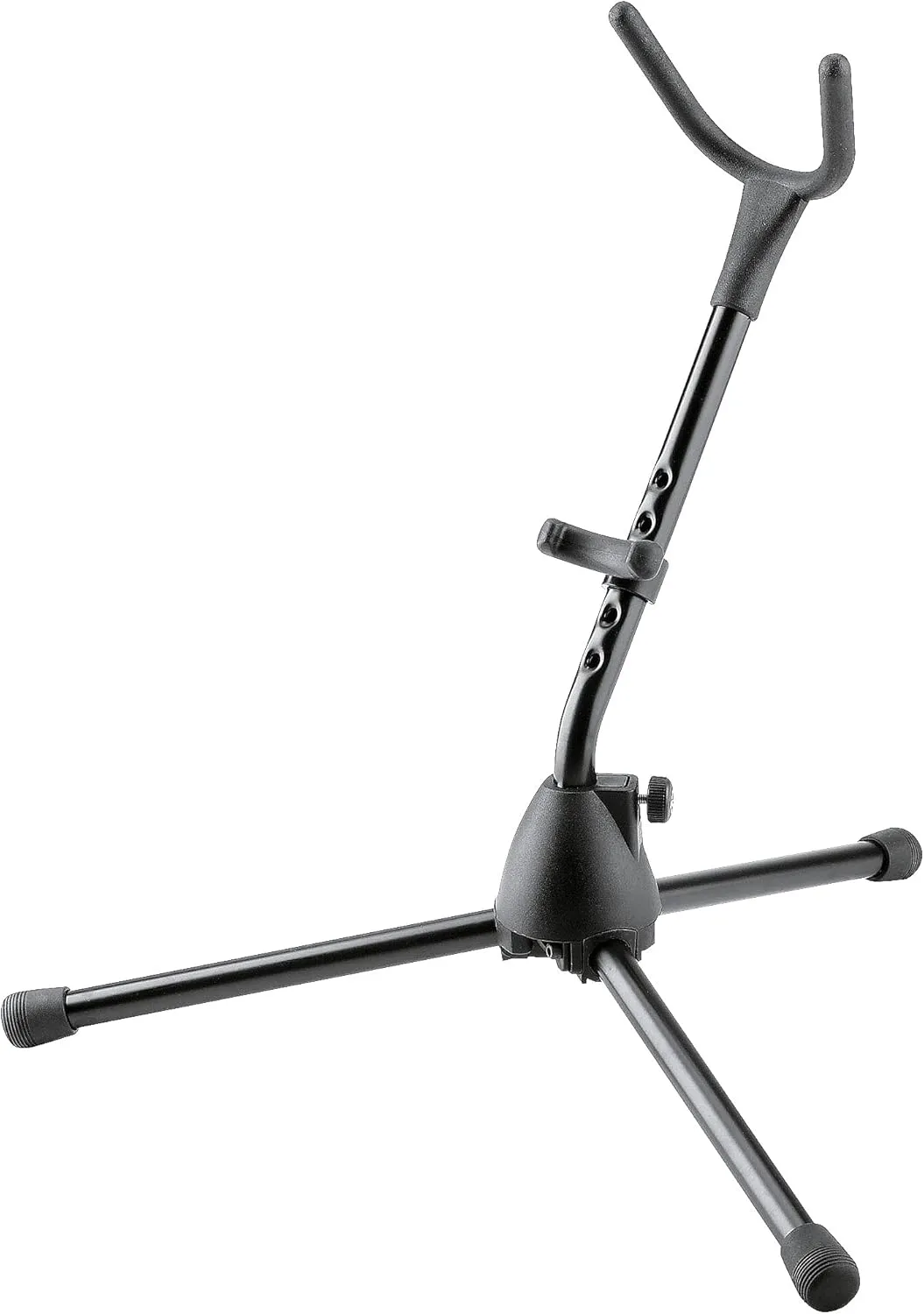 K&M König & Meyer Saxophone Tripod Stand 14300.000.55 | Stable Secure Adjustable/Folding Stand For Eb Alto /Bb Tenor Sax | Lightweight & Compact | Flex Upper Support | Made in Germany | Black