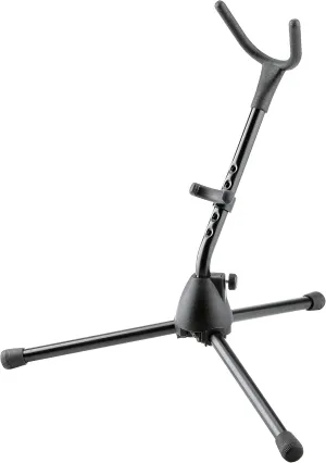 K&M König & Meyer Saxophone Tripod Stand 14300.000.55 | Stable Secure Adjustable/Folding Stand For Eb Alto /Bb Tenor Sax | Lightweight & Compact | Flex Upper Support | Made in Germany | Black