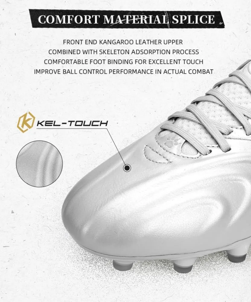 Kangaroo Leather FG Soccer Cleats for Men Pro K-Leather Lightweight Soccer Shoes Professional Race Training Shoes