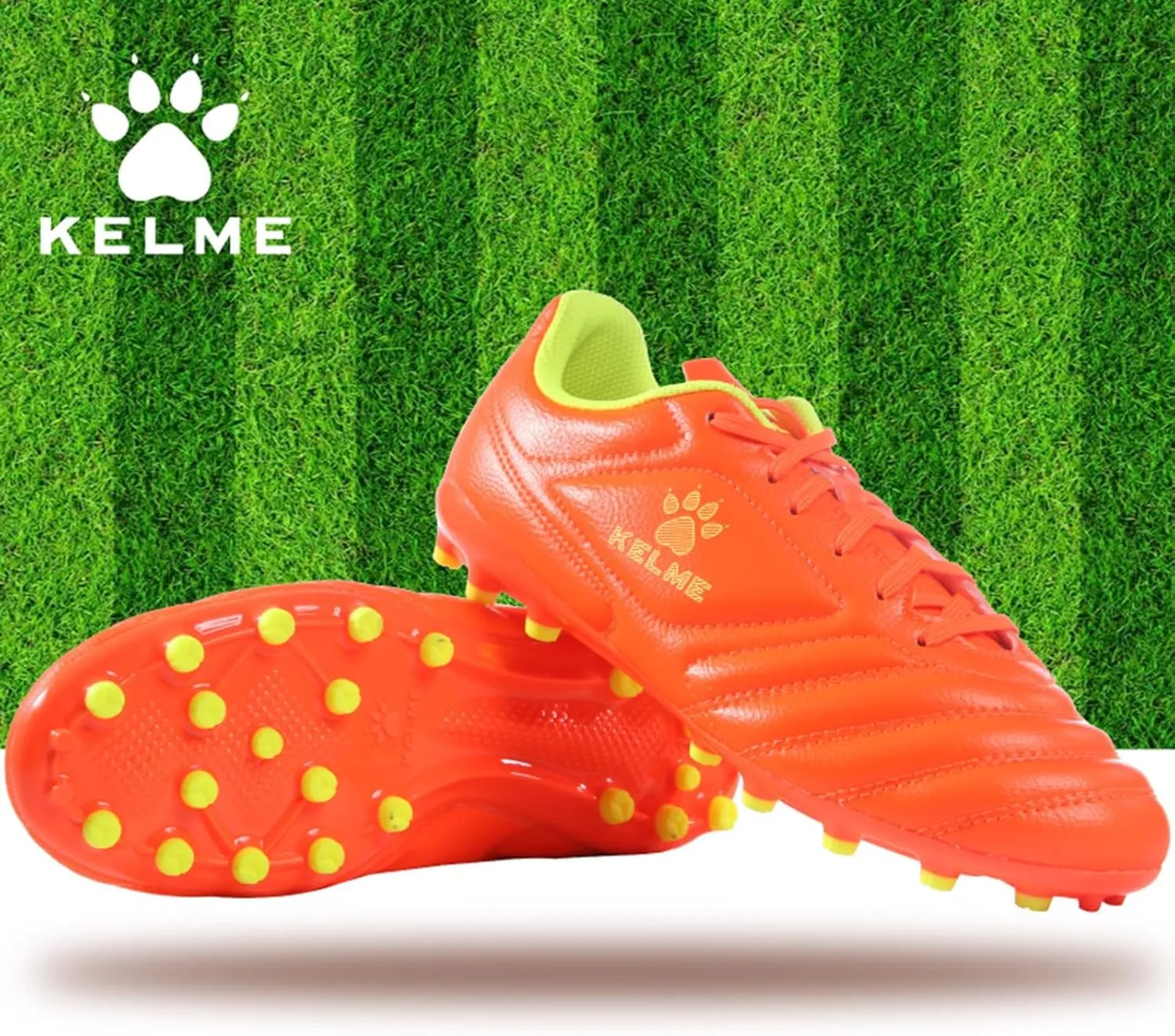 KELME K-Fighting AG Soccer Cleats, Microfibre Leather, Mens Womens Unisex Outdoor Soccer Shoes, Artificial Grass Football, Youth