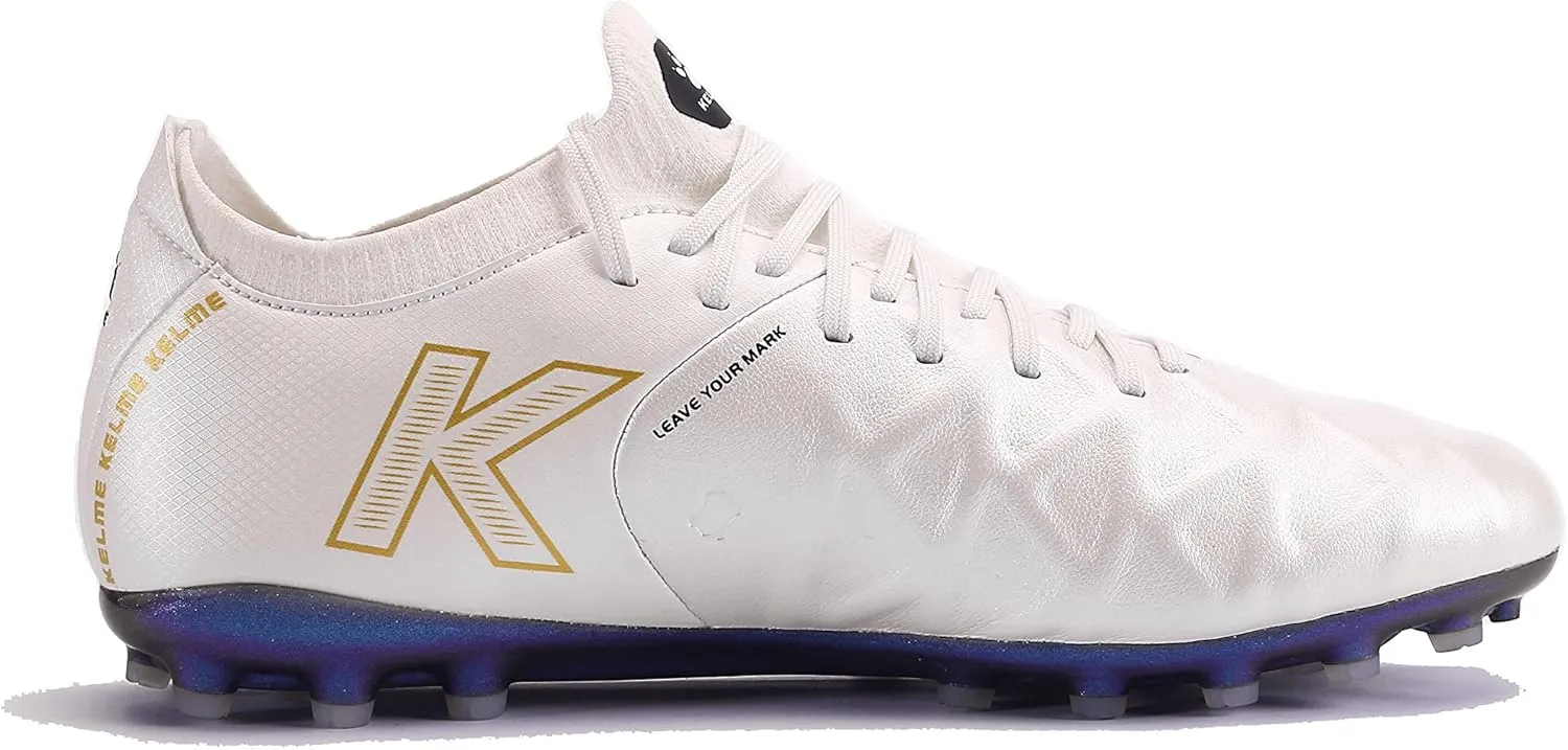 KELME Soccer Cleats Calfskin Leather Men's and Women's - Soccer Shoes Outdoor/Indoor Unisex Adult Sizes - Artificial Grass AG