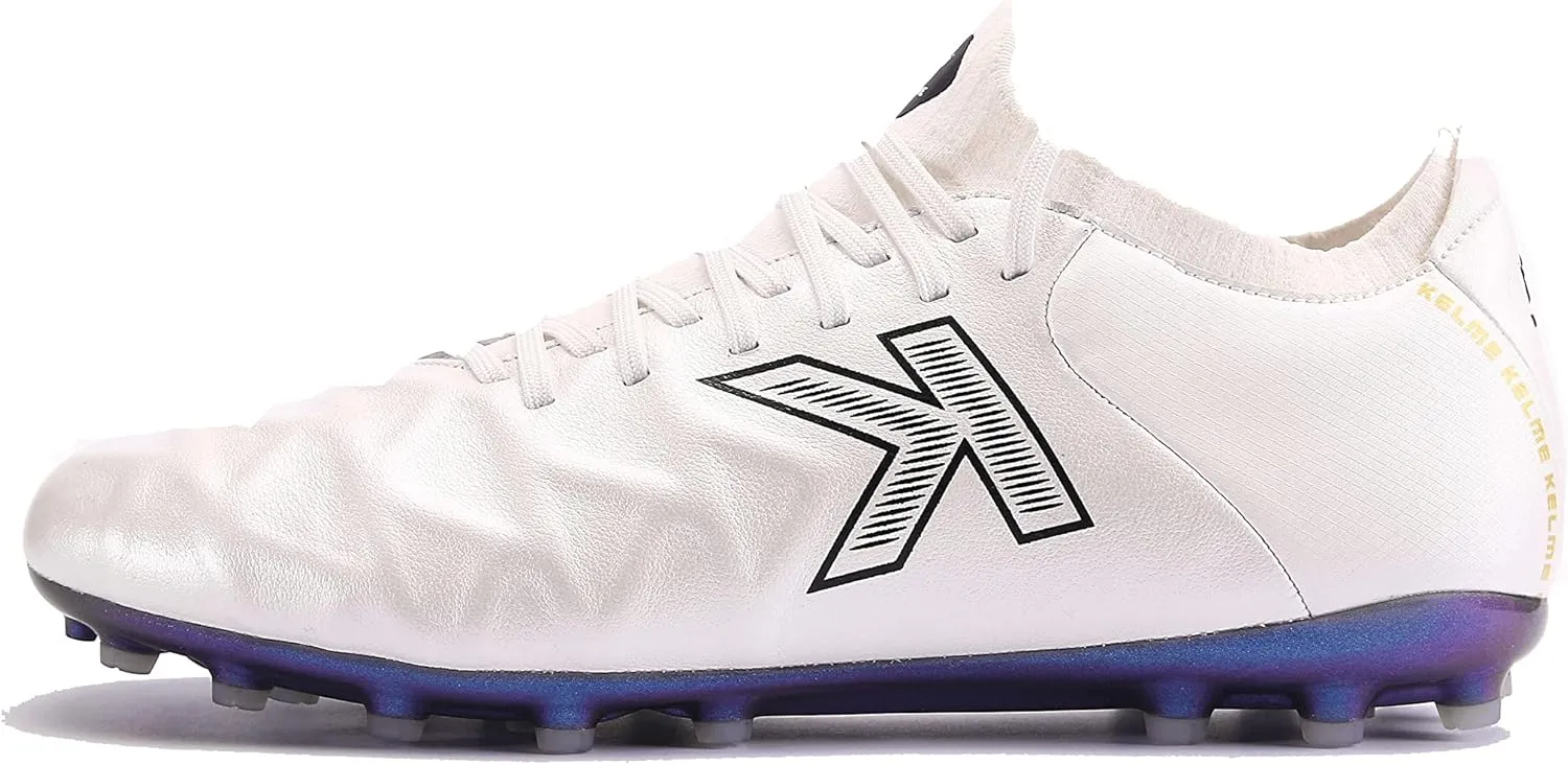 KELME Soccer Cleats Calfskin Leather Men's and Women's - Soccer Shoes Outdoor/Indoor Unisex Adult Sizes - Artificial Grass AG