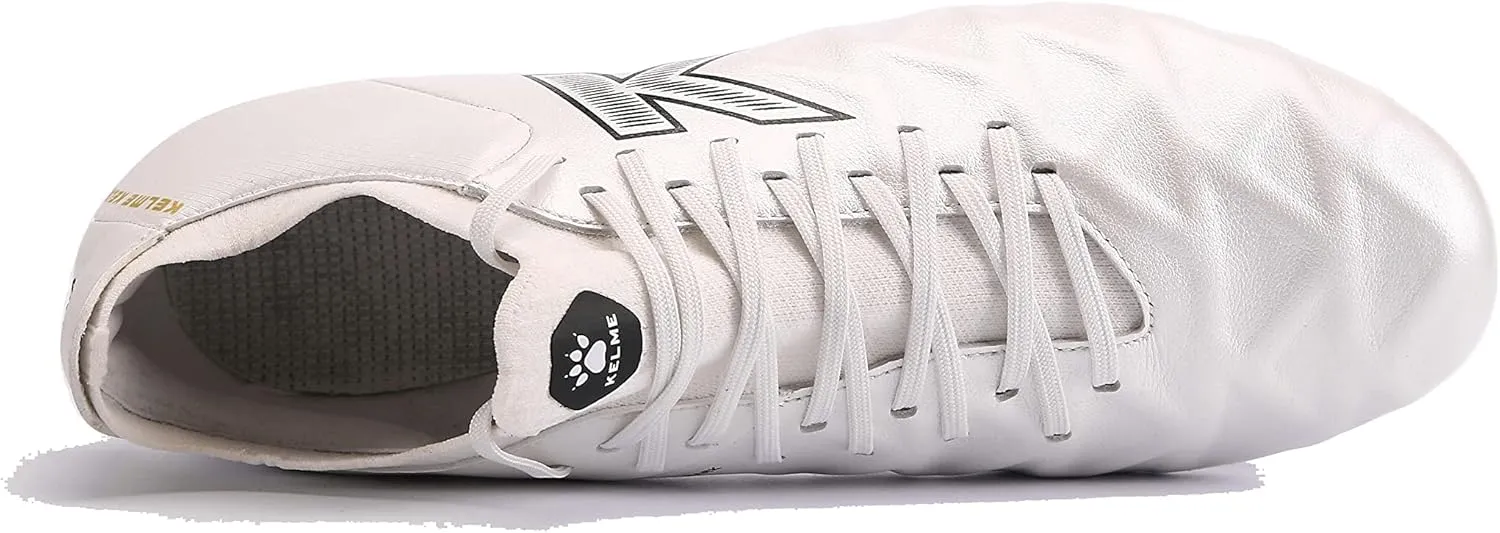 KELME Soccer Cleats Calfskin Leather Men's and Women's - Soccer Shoes Outdoor/Indoor Unisex Adult Sizes - Artificial Grass AG