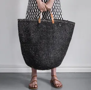 Kiondo market basket | Black with handles XL