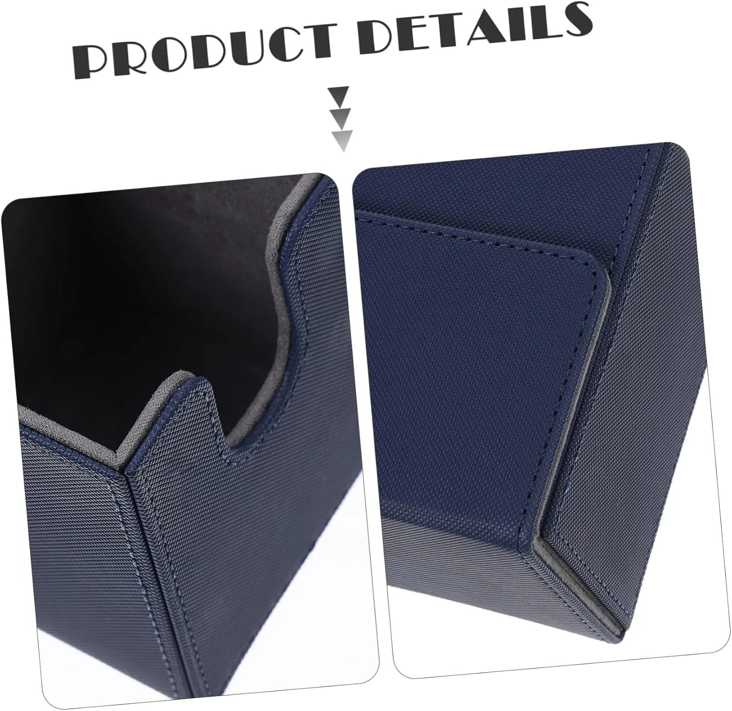 Kisangel Card Box Pu Leather Case for Home Desktop Card Organizer Storage Holder Safe Material Lightweight Compact Design