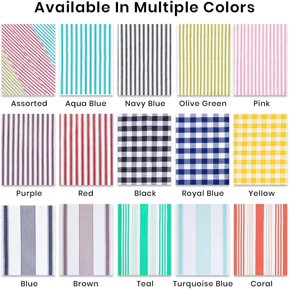 Kitchen Towels Black Classic Dish Towels Dishcloths |Gingham Checks Pantry Kitchen Drying Hand Towels Reusable Cotton 18x28 Inch Towel Spring Decorative Set of 6
