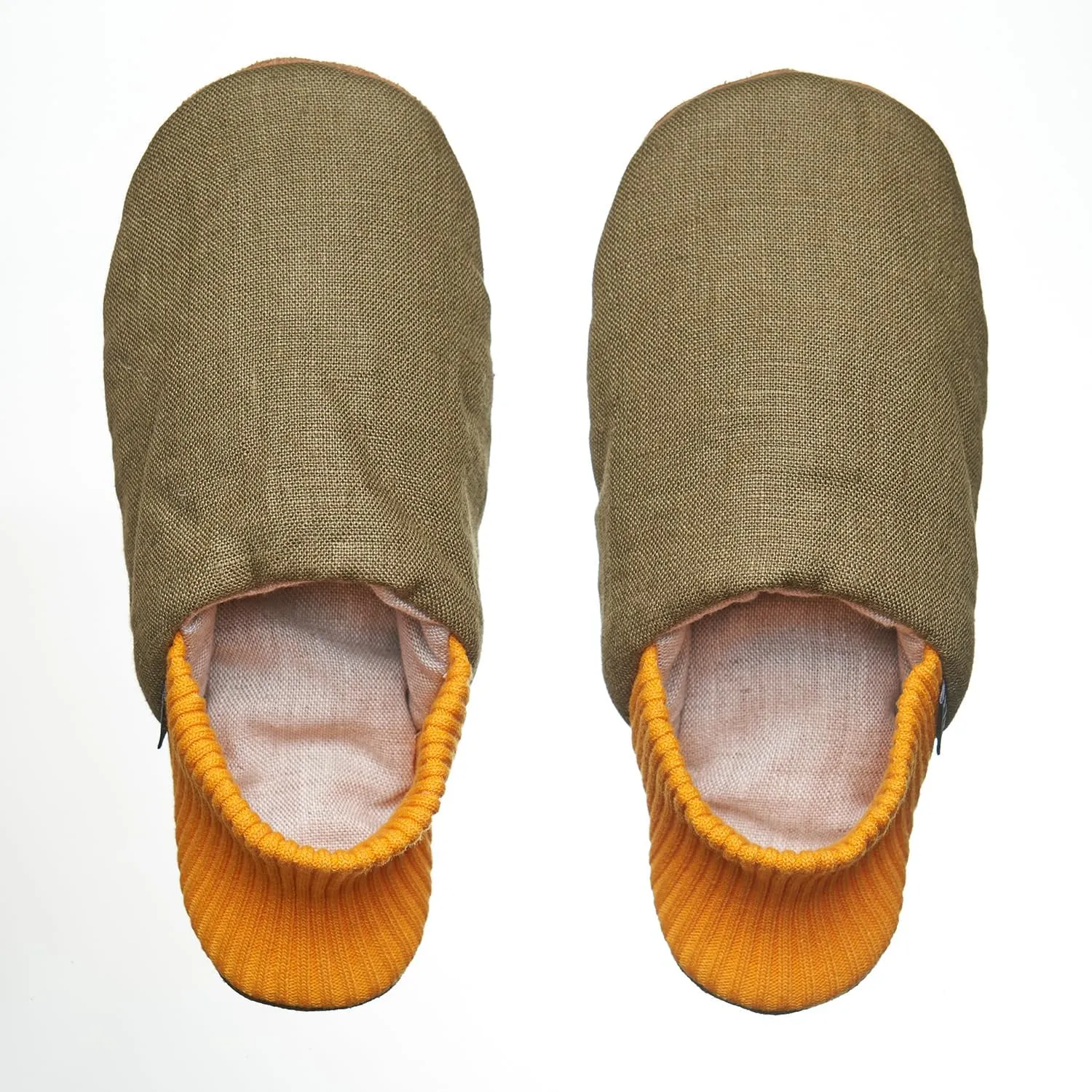 Kolo Linen House Shoes, Ultra-Soft Lining, Camel Suede Sole, For Men and Women