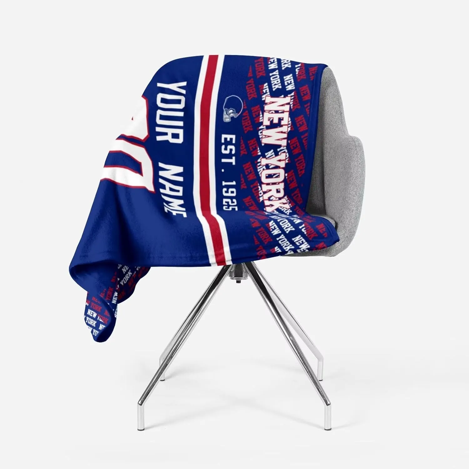 KREDE New York Throw Blanket for Baby Boy Girl Gifts Custom Name and Number