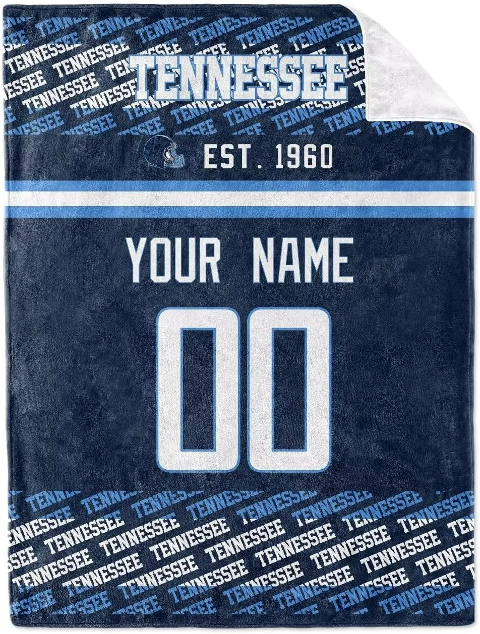 KREDE Tennessee Throw Blanket for Baby Boy Girl Gifts Custom Name and Number
