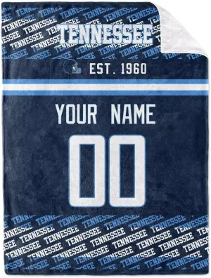 KREDE Tennessee Throw Blanket for Baby Boy Girl Gifts Custom Name and Number