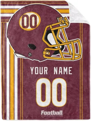 KREDE W Baby Blanket Custom Name and Number Throw Blanket Gifts for Baby Boy Girl