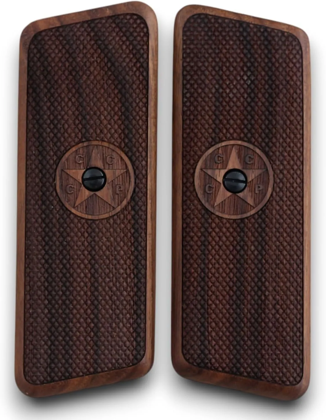 KSD Brand Diamond Pattern Walnut Grips Compatible for Tokarev TT-33 (KSD-01410)