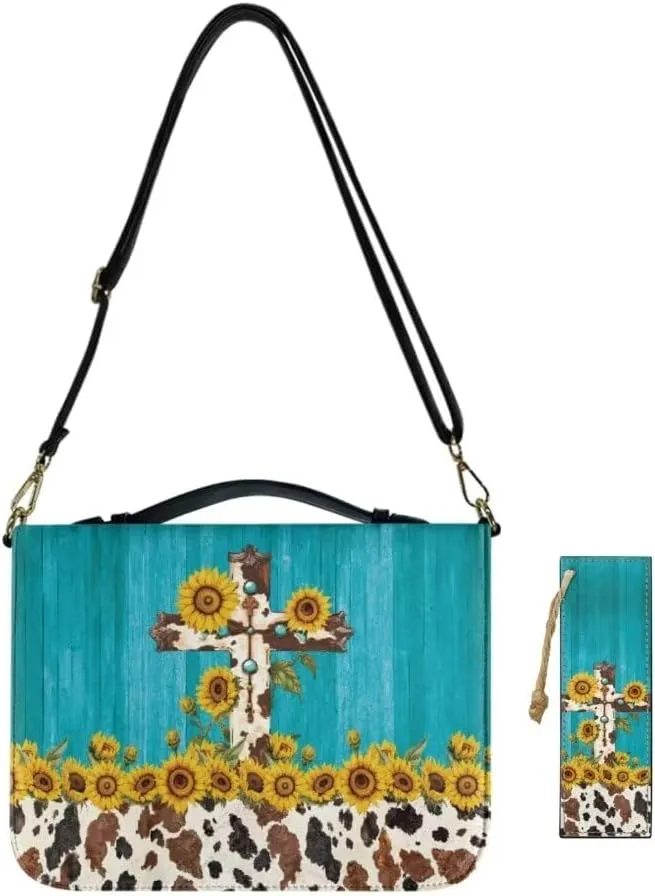 Kuiaobaty Bible Cover Protection PU Leather Bible Carrying Bag Thicken Bible Protective Holder