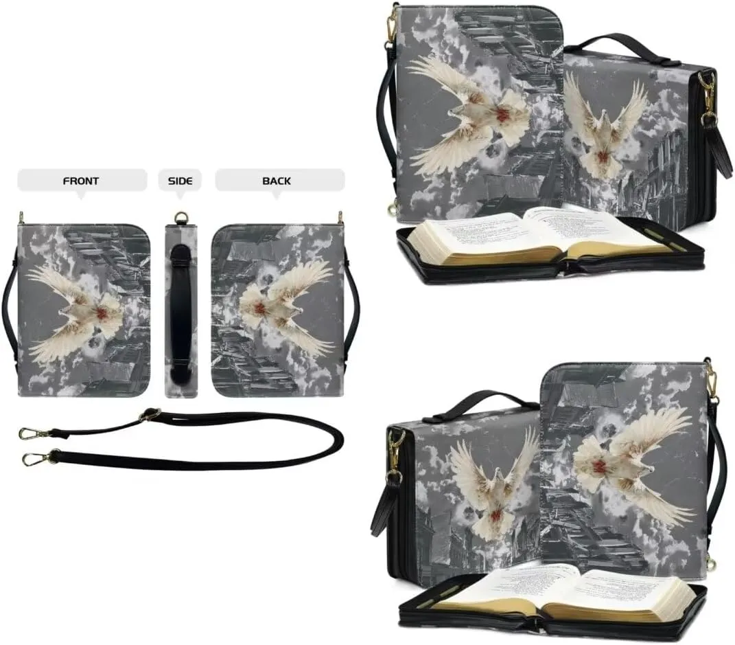 Kuiaobaty Bible Protective Case for Women PU Leather Bible Carrying Bag Holy Bible Cover