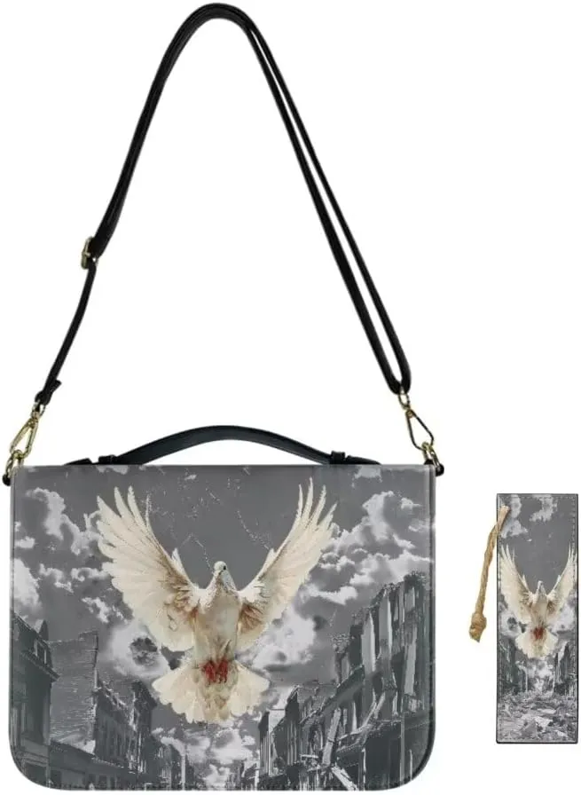 Kuiaobaty Bible Protective Case for Women PU Leather Bible Carrying Bag Holy Bible Cover