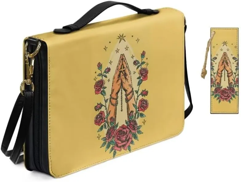 Kuiaobaty Bible Protective Case for Women PU Leather Bible Carrying Bag Holy Bible Cover