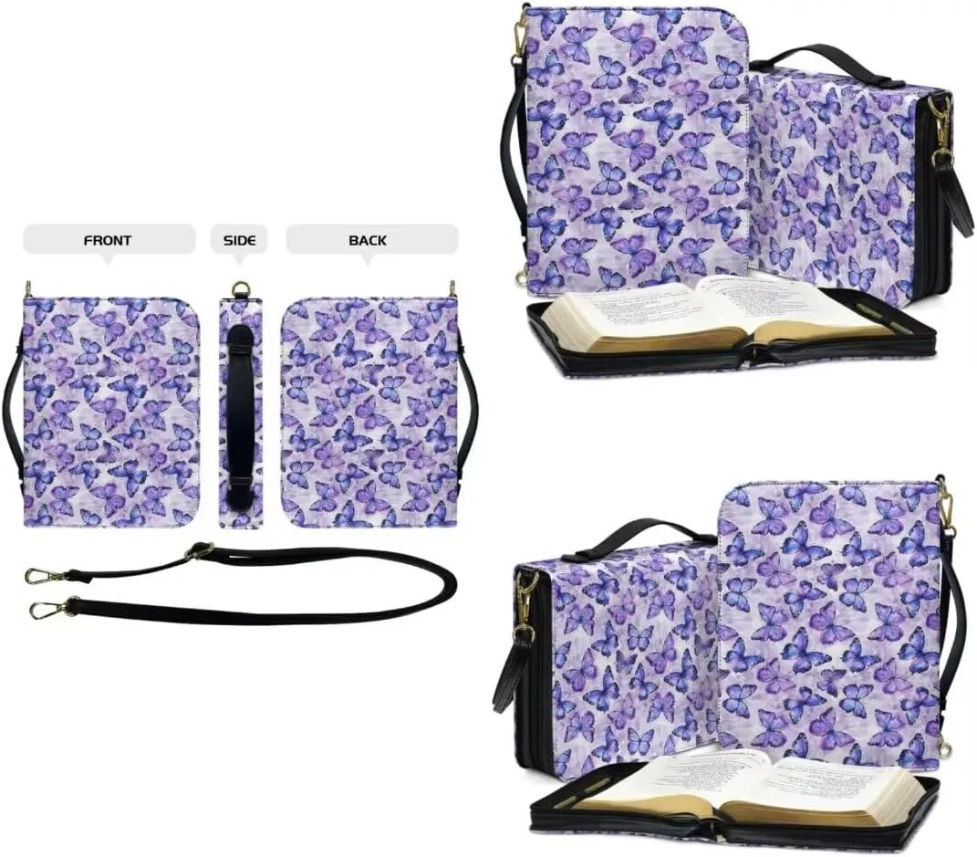 Kuiaobaty Bible Protective Case for Women PU Leather Bible Carrying Bag Holy Bible Cover