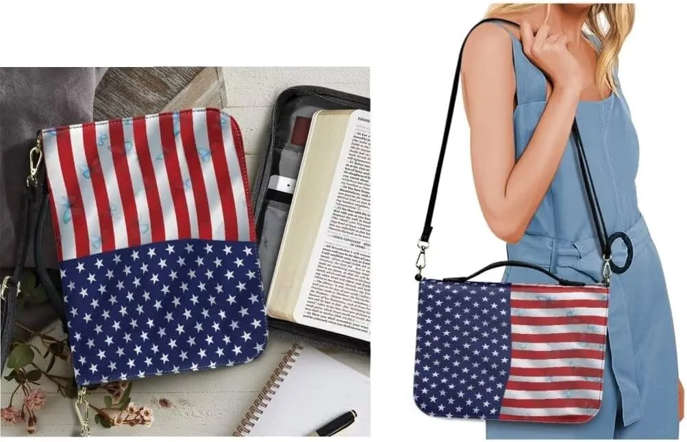 Kuiaobaty Bible Protective Case for Women PU Leather Bible Carrying Bag Holy Bible Cover
