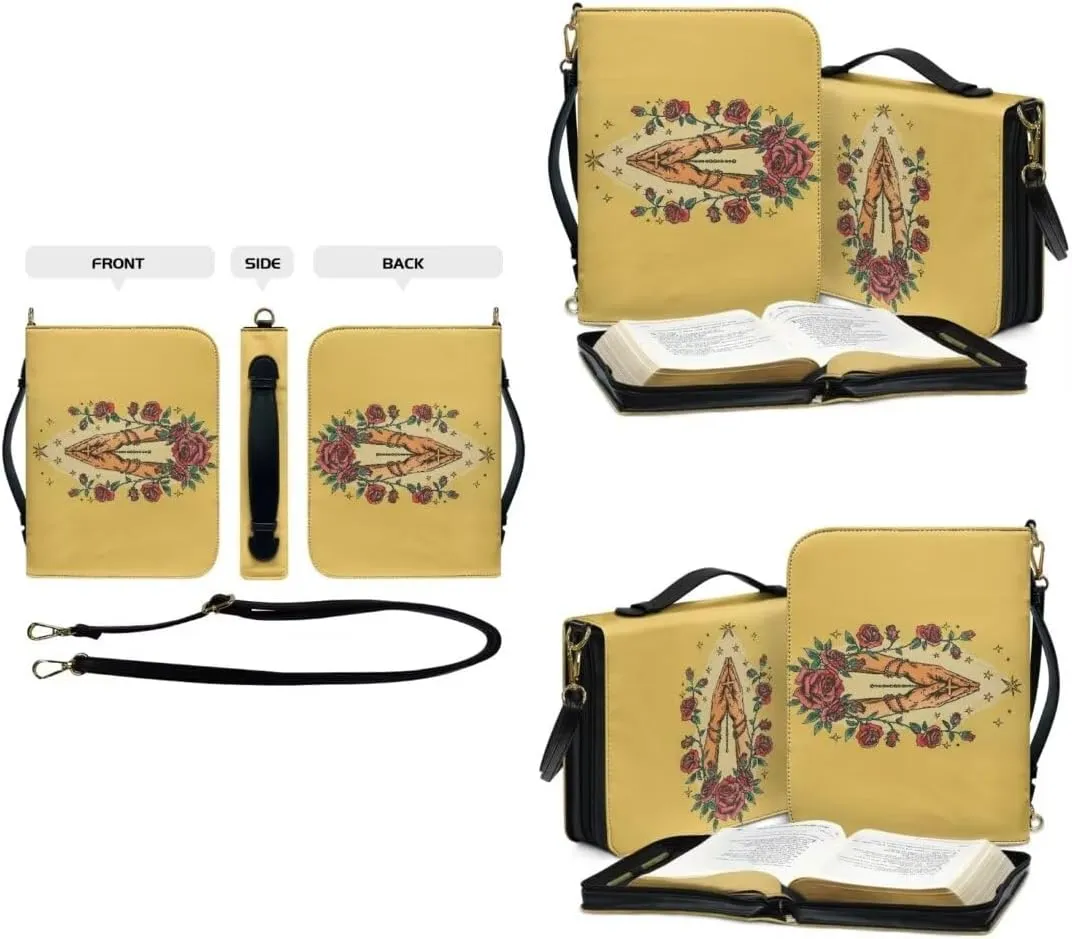 Kuiaobaty Bible Protective Case for Women PU Leather Bible Carrying Bag Holy Bible Cover