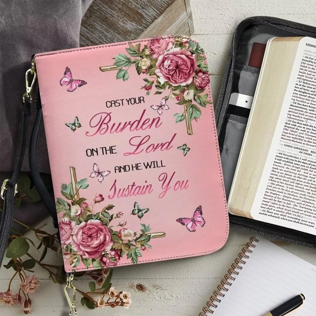 Kuiaobaty Bible Protective Case PU Leather Bible Cover Large Bible Organizer Case