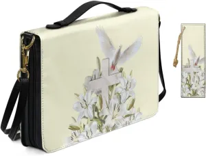Kuiaobaty Large Bible Covers for Women PU Leather Bible Carrying Bag Thicken Bible Bag Set