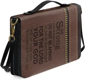 Kuiaobaty PU Leather Bible Cover Solemn Bible Carrying Bag Large Bible Cover Case