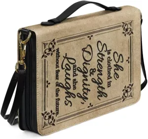 Kuiaobaty PU Leather Bible Cover Solemn Bible Carrying Bag Large Bible Cover Case