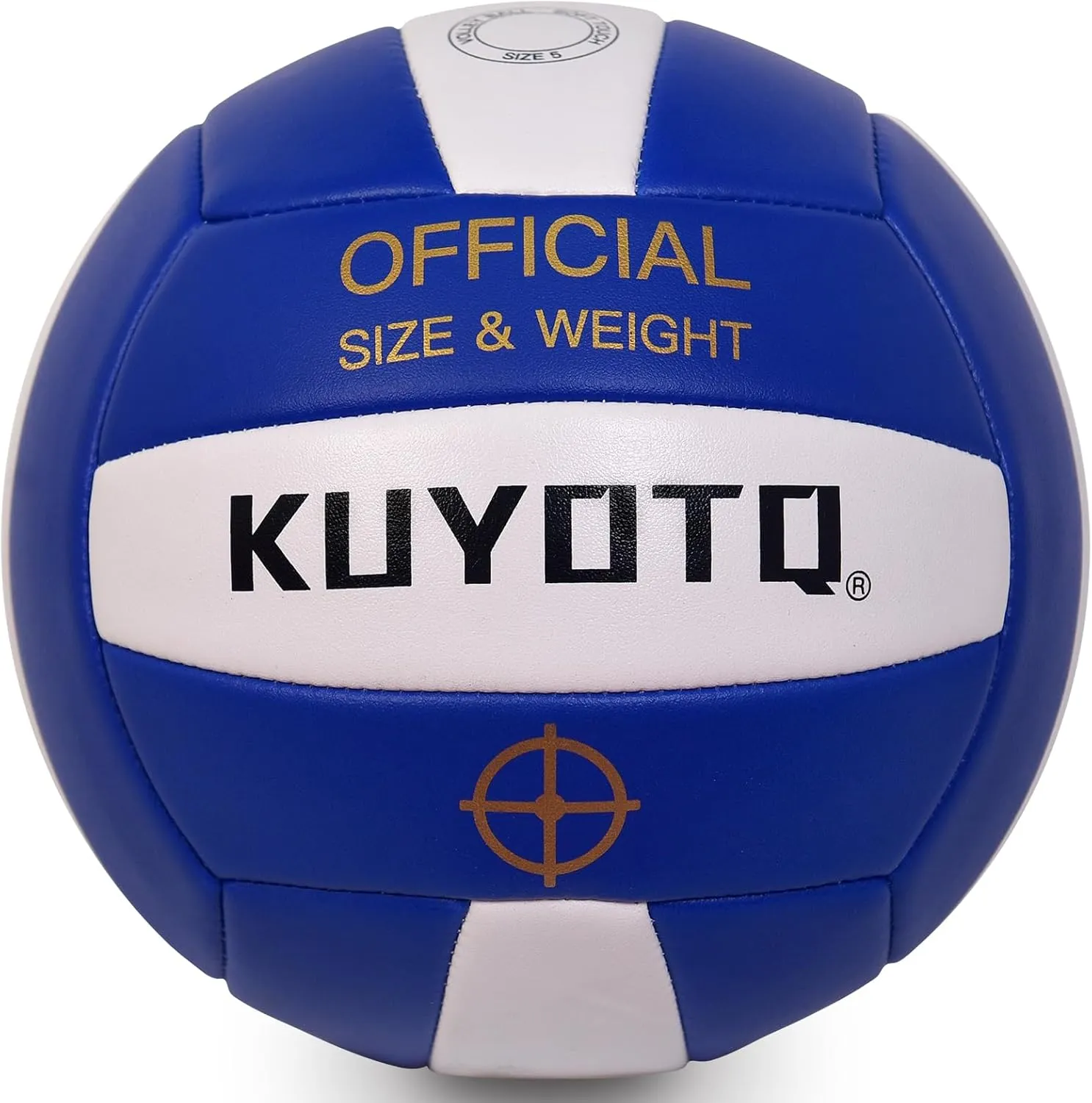 KUYOTQ Outdoor Beach Volleyball, 3MM Thickened Surface Soft Leather Volleyball for Youth Mens,Beach Play,Game, in&Outdoor Training (Official Size,Deflated)