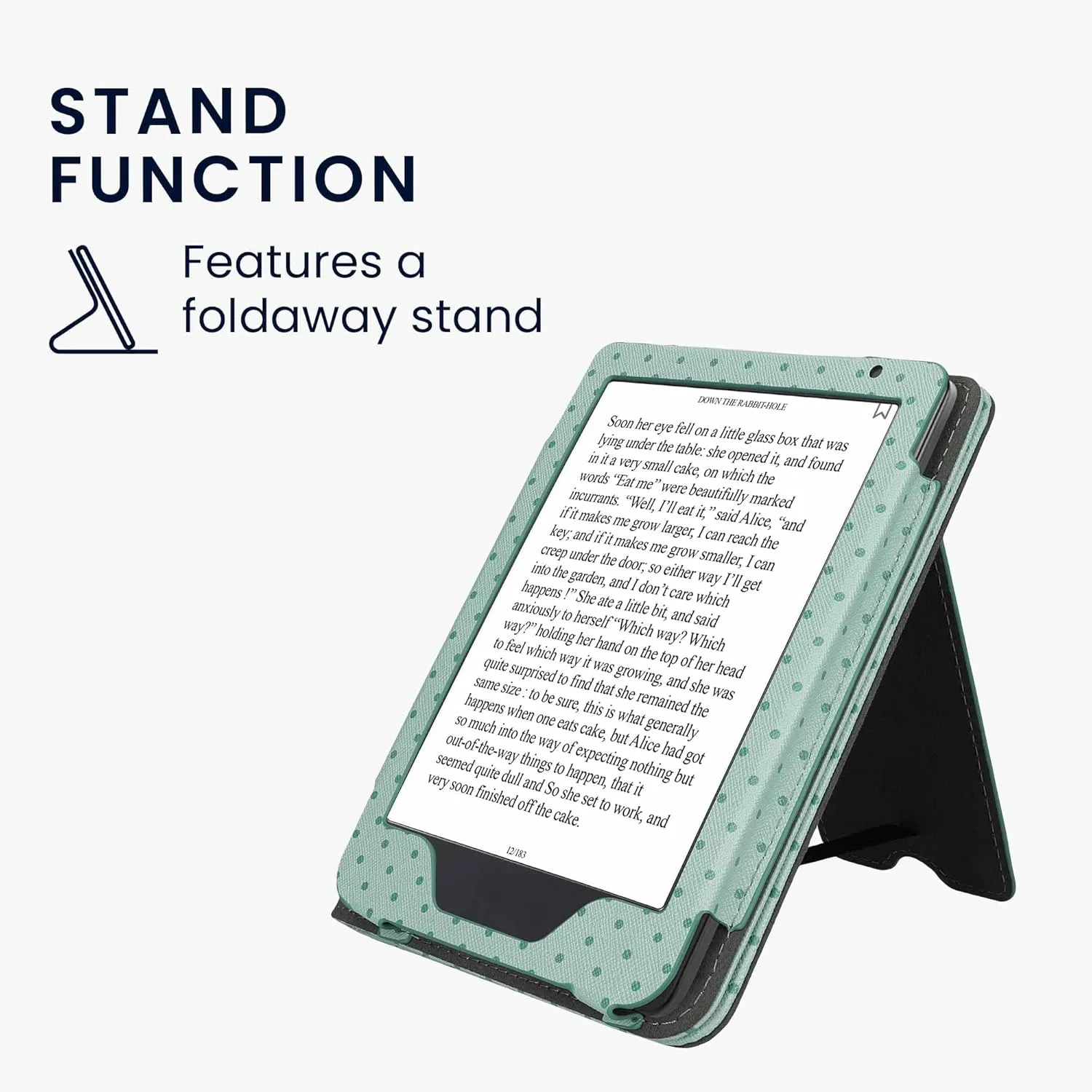kwmobile Case Compatible with Kobo Clara BW/Colour - Case PU Leather Cover with Magnet Closure, Stand, Strap, Card Slot - Sleeping Owl Turquoise/Brown/Mint