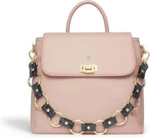 Labante London Faux leather Backpack Purse for Women Peta Approved Vegan and Sustainable Biodegradable (Nude) Style 'Zuri'
