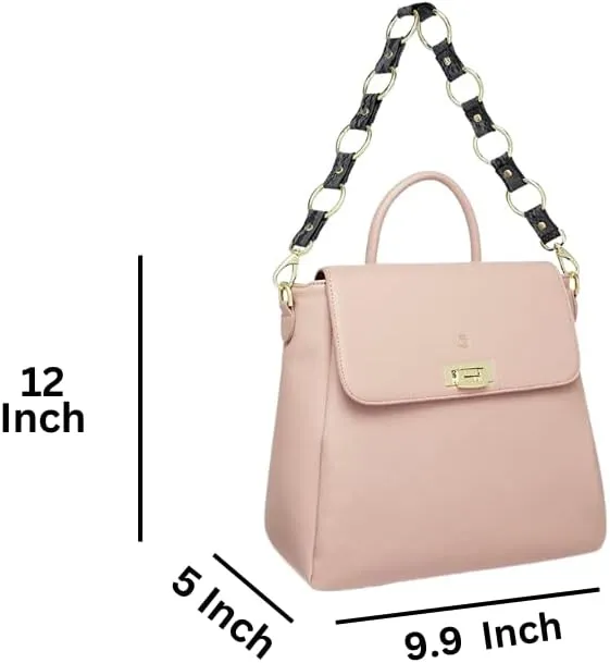 Labante London Faux leather Backpack Purse for Women Peta Approved Vegan and Sustainable Biodegradable (Nude) Style 'Zuri'