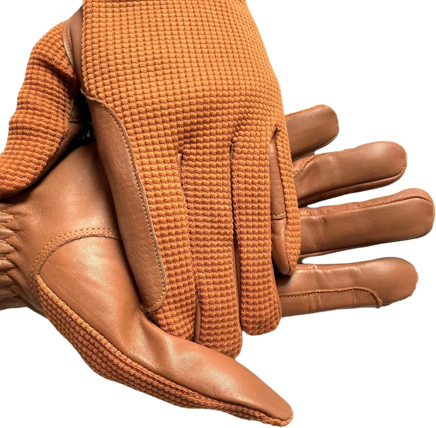 Ladies Horse Riding Women's Gloves Equestrian Real Leather & Cotton Premium Quality in TAN