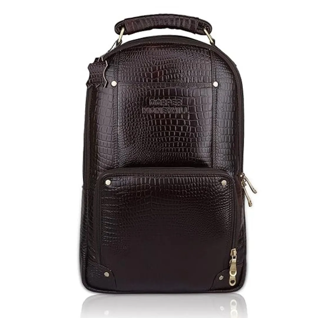 Laksh Croco Genuine Leather Backpack Hive