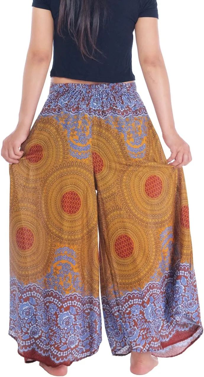 Lannaclothesdesign Palazzo Pants for Women Wide Leg Boho Harem Yoga Pants S M L XL Sizes