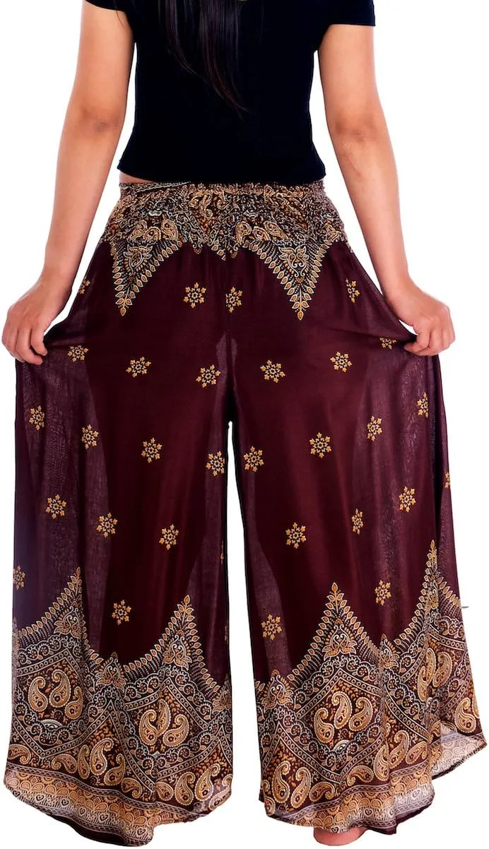 Lannaclothesdesign Palazzo Pants for Women Wide Leg Boho Harem Yoga Pants S M L XL Sizes