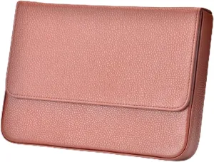 Lanxivi 12 Fountain Pen Case Genuine Coffee Leather Organizer, Portable Pen Bag Pouch Drawer Style