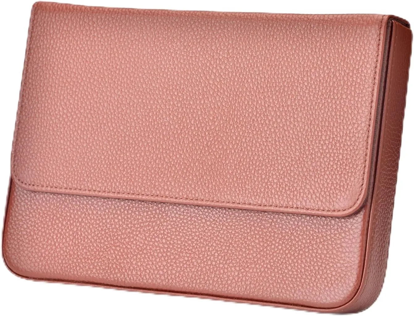 Lanxivi 12 Fountain Pen Case Genuine Coffee Leather Organizer, Portable Pen Bag Pouch Drawer Style