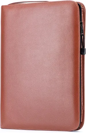 Lanxivi Genuine Leather Fountain Pen Case Organizer Bag, Protective Sleeve Cover Pen Holder with Divider Slot for Rollerball Pen, Pencil Collection