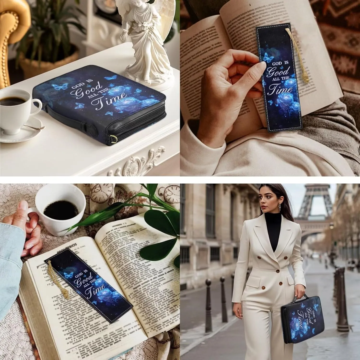 Large Bible Cover Case For Women Men Leather Bible Case With Bookmark Church Bag Book Carrying Case